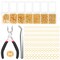 1500 Pieces Gold Jump Rings for Jewelry Making, Jewelry Necklace Repair Kit with Jewelry Making Supplies and Jewelry Pliers for Bangle Charms, Earrings and Nail Piercing